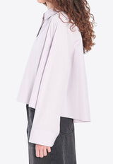 Loewe Anagram Trapeze Cropped Shirt Lilac S359Y05XEJ--6140