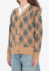 Burberry Checked Button-Up Cardigan Beige 8110579--C1309