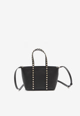 Valentino Small Rockstud Leather Shoulder Bag Black 7W2B0R05-VSF-0NO