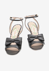 Valentino Bowow 95 Leather Slingback Sandals Black 7W2S0MA6-DDT-0NO