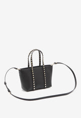Valentino Small Rockstud Leather Shoulder Bag Black 7W2B0R05-VSF-0NO