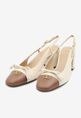 Valentino Valet Du Roi 60 Leather Slingback Pumps Butter 7W2S0MH9-DDT-AHA