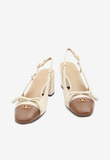 Valentino Valet Du Roi 60 Leather Slingback Pumps Butter 7W2S0MH9-DDT-AHA