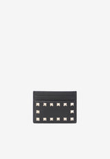 Valentino Rockstud Leather Cardholder Black 7W2P0486-VSH-0NO