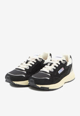 Autry Hyperway Suede and Mesh Sneakers Black HYLM-UM-07