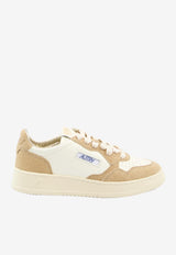 Autry Medalist Leather Low-Top Sneakers Sand AULW-TA-03