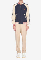 Valentino Le Chat Maison Zip-Up Bomber Jacket Blue 7V3CIP63-AWS-DYB