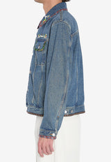 Valentino Beaded Denim Jacket Blue 7V3DC04Q-B0W-558