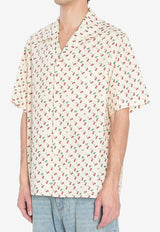 Valentino Cherryfic Print Short-Sleeved Shirt Cream 7V3AA111-B0B-BMY