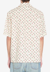 Valentino Cherryfic Print Short-Sleeved Shirt Cream 7V3AA111-B0B-BMY