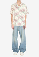 Valentino Cherryfic Print Short-Sleeved Shirt Cream 7V3AA111-B0B-BMY