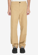 Burberry Turn-Up Pants with EKD-Motif Beige 8111203--C2981