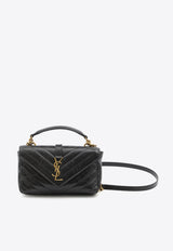 Saint Laurent Mini College Quilted Leather Handbag Black 779430-DZH07-1000