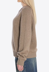Khaite Mae Knitted Cashmere Sweater Beige 9085600--216