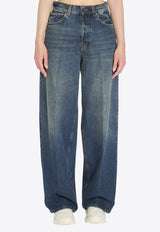 Haikure Bethany Wide-Leg Faded Jeans Blue HEW03296-DF180-L0771