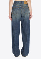 Haikure Bethany Wide-Leg Faded Jeans Blue HEW03296-DF180-L0771