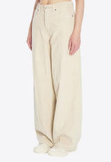 Haikure Bethany Wide-Leg Pants Beige HEW03296-GF156PT-T0336
