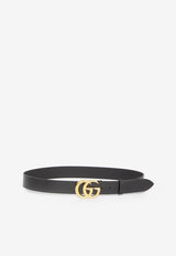 Gucci Double G Marmont Leather Belt Black 400593-AP00T-1000