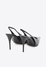 Saint Laurent Babylone Breteuil 90 Slingback Pumps Black 806685-AAESX-1000