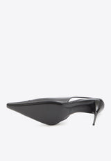 Saint Laurent Babylone Breteuil 90 Slingback Pumps Black 806685-AAESX-1000