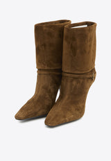 Saint Laurent Niki 90 Suede Ankle Boots Camel 801393-0LI00-2701