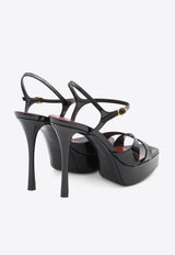 Saint Laurent Debbie 110 Patent Leather Platform Sandals Black 820579-1TV00-1000