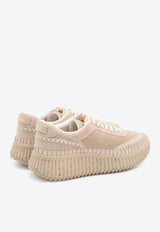 Chloé Nama Suede Low-Top Sneakers Powder CHC24A00RMS--26Z
