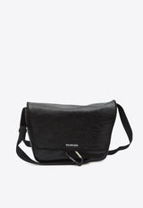 Balenciaga Explorer Leather Messenger Bag Black 834827-1VG7X-1090