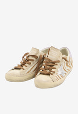 Golden Goose DB Super-Star Zebra Print Low-Top Sneakers Beige GWF00101-F007507-82997