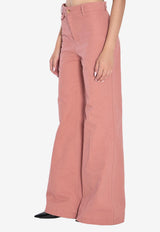 Chloé High-Rise Flared Pants Pink CH25APA06365--6L7