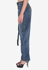 Jean Paul Gaultier Balloon Strap Jeans Blue W-TR009-D024-57