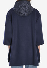 Moncler Logo Patch Zip-Up Cape Blue K20933G00002-M7148-P77