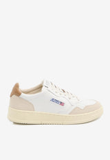 Autry Medalist Leather Low-Top Sneakers White AULM-LS-02