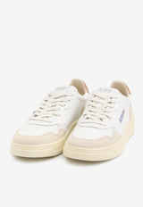Autry Medalist Leather Low-Top Sneakers White AULM-LS-02