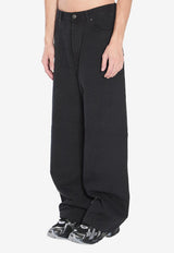 Balenciaga Mid-Rise Baggy Jeans Black 745213-TQW83-3207