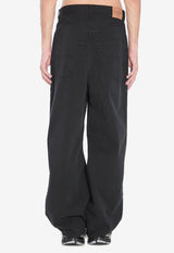 Balenciaga Mid-Rise Baggy Jeans Black 745213-TQW83-3207