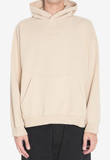 Balenciaga Logo Embroidered Hooded Sweatshirt Beige 767877-TSVP1-9661