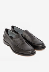 Tod's Logo Leather Penny Loafers Black XXM26C0CO50-AKT-B999