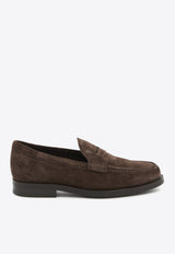 Tod's Suede Leather Penny Loafers Brown XXM0ZF0Q920-RE0-S800