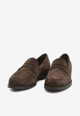 Tod's Suede Leather Penny Loafers Brown XXM0ZF0Q920-RE0-S800