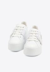 Roger Vivier Viv' Skate Flatform Sneakers White RVW73729110-LXQ-B001