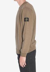Stone Island Logo Patch Fleece Sweatshirt Green K2S156100028-S0A20-V0054