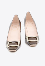 Roger Vivier Belle Vivier 70 Patent Leather Pumps Brown RVW40015280-D1P-S604