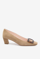 Roger Vivier Belle Vivier 45 Suede Pumps Beige RVW00639540-HR0-S812