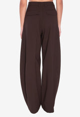 TheLatest Billie Wide-Leg Wool Pants Brown 3111W0206-ABTP-T0215