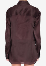 Khaite Matteo Silk Shirt Bordeaux 24043002--599