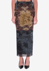 Jean Paul Gaultier Medallion Midi Skirt Multicolor W-SK005-M006P-005740