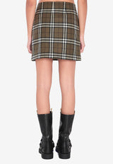 Burberry Shrub Check-Pattern Mini Skirt Green 8110911--C3078