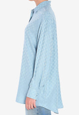 Gucci All-over GG Long-Sleeved Shirt Light Blue 837168-Z7ATQ-4141