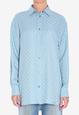 Gucci All-over GG Long-Sleeved Shirt Light Blue 837168-Z7ATQ-4141
